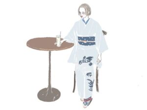 着物‗女性イラスト